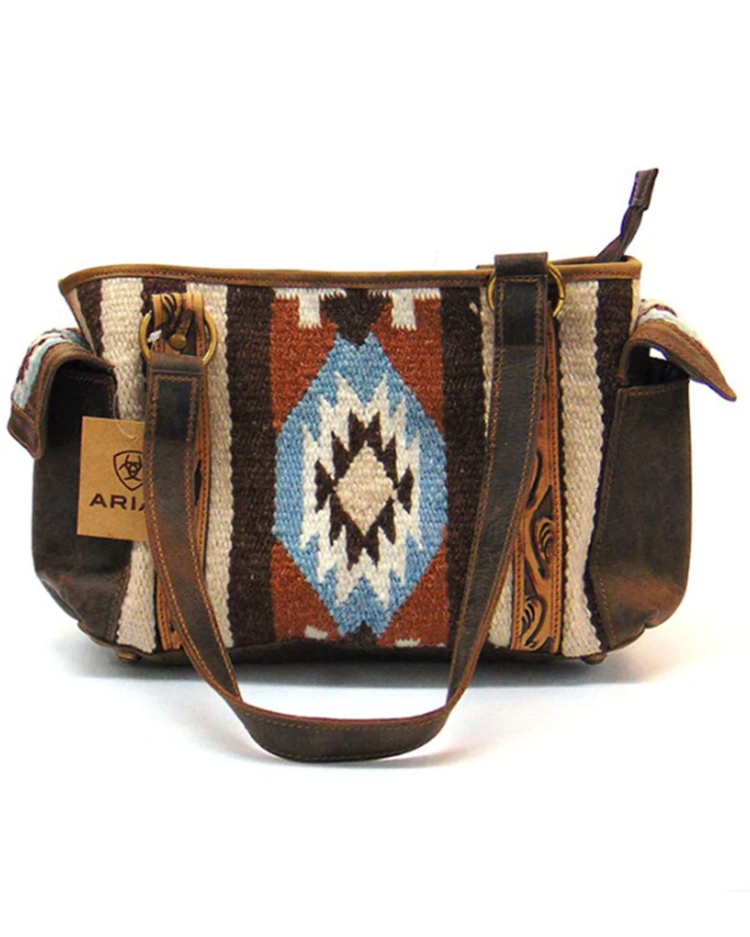 Ariat Women's Satchel Blanket Tooled Handbag 5 Ariat Women's Satchel Blanket Tooled Handbag - Image 3