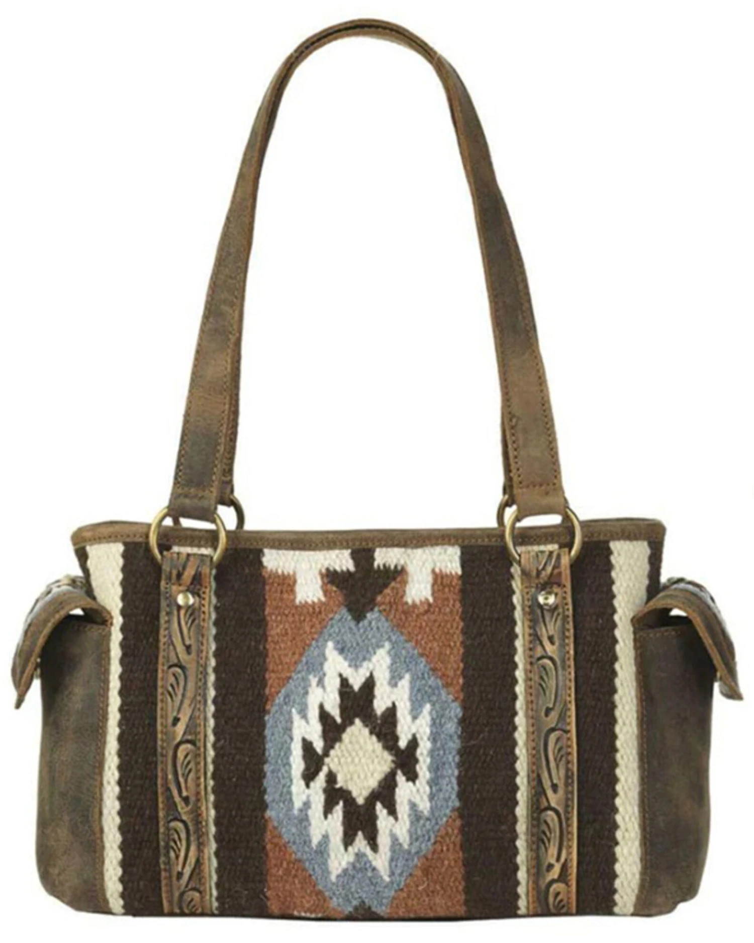 Ariat Women's Satchel Blanket Tooled Handbag 4 Ariat Women's Satchel Blanket Tooled Handbag - Image 2