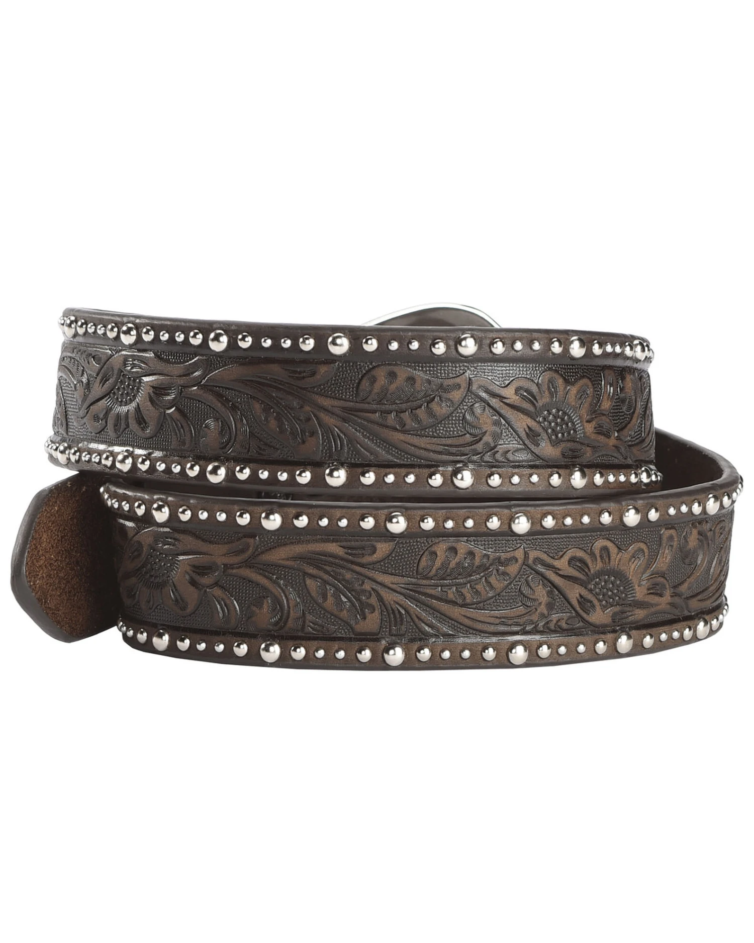 Ariat Women's Tooled & Studded Leather Belt 4 Ariat Women's Tooled & Studded Leather Belt - Image 2